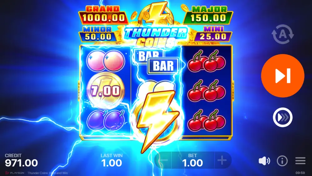 thunder coins pile of gold feature ausgelöst mit zusätzlichen bonus-symbolen